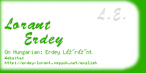 lorant erdey business card